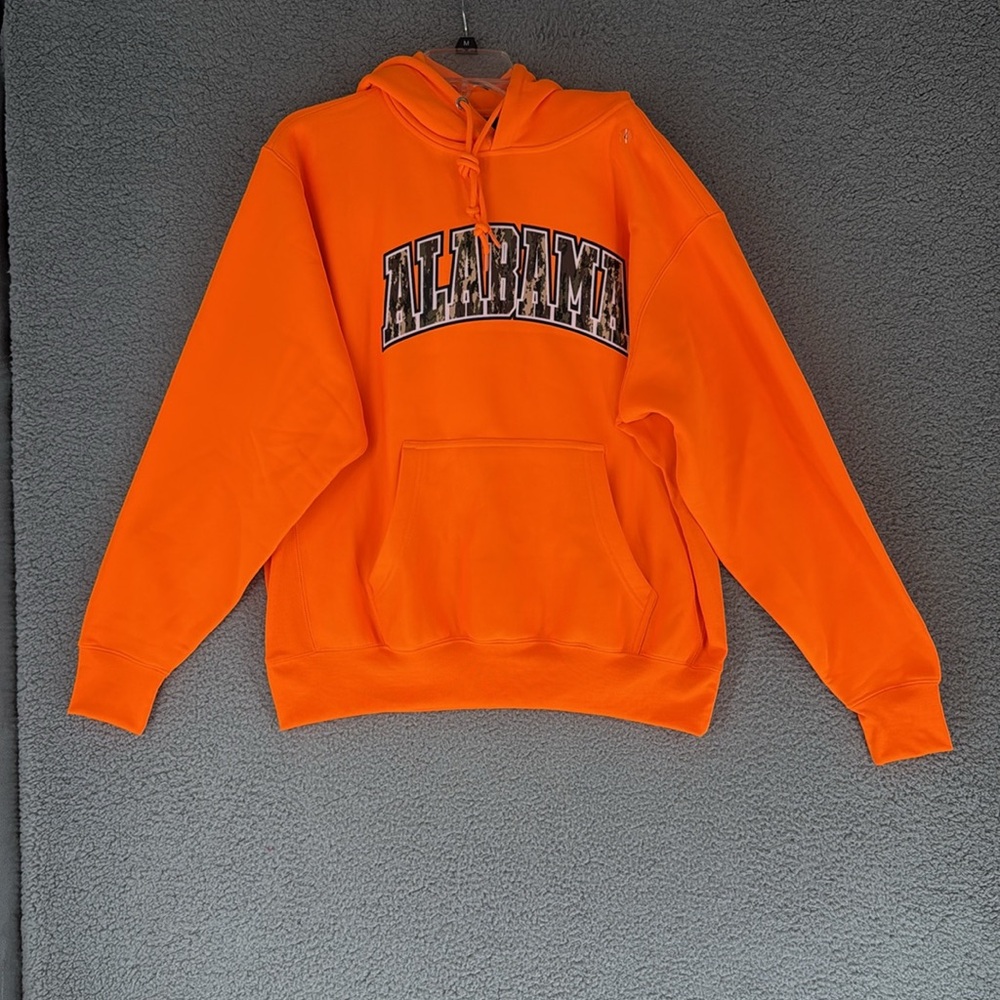 Alabama MV Sport Bright Orange long sleeve Hoodie men’s Large kangaroo pocket